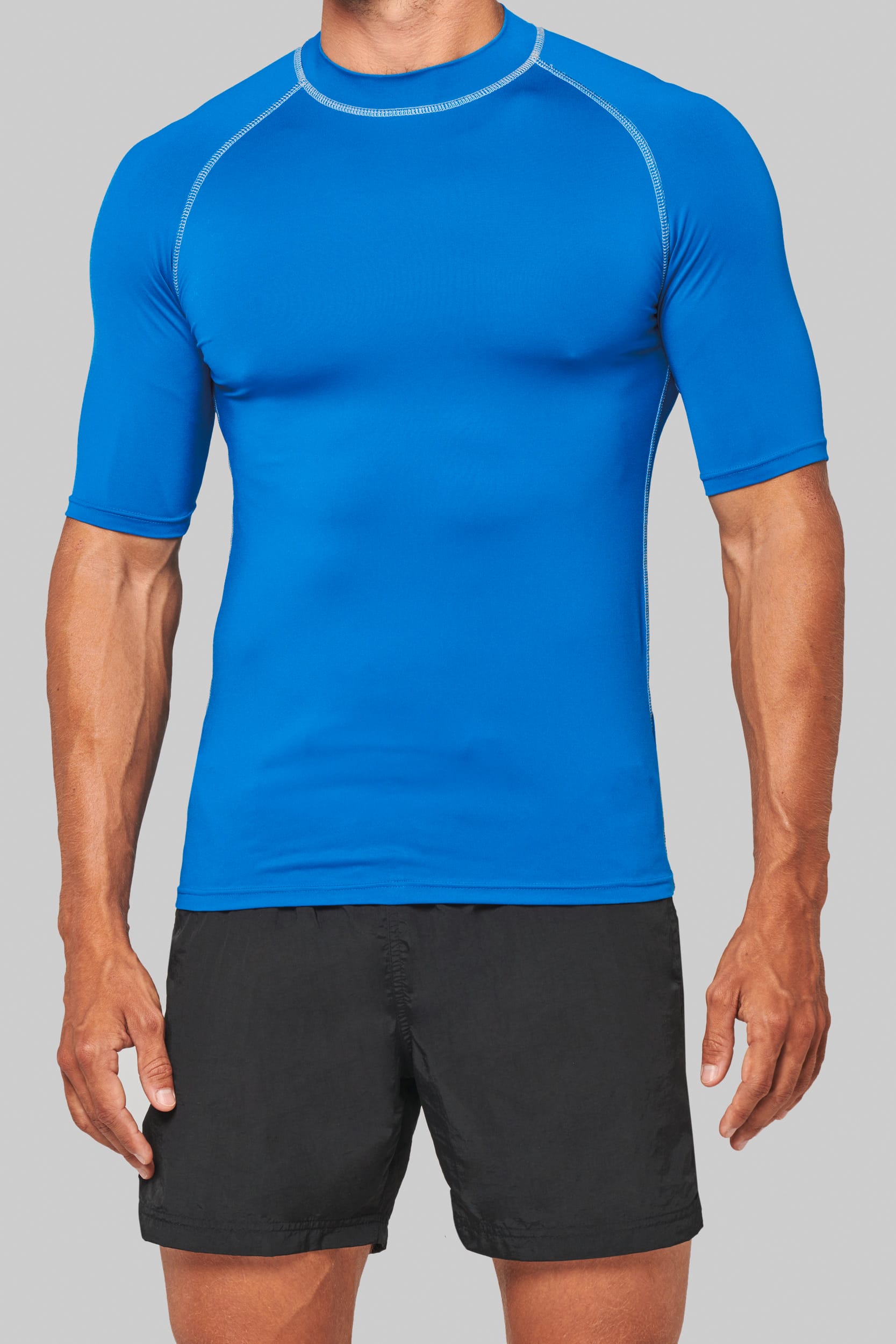 t shirt technique a manches courtes avec protection anti uv unisex