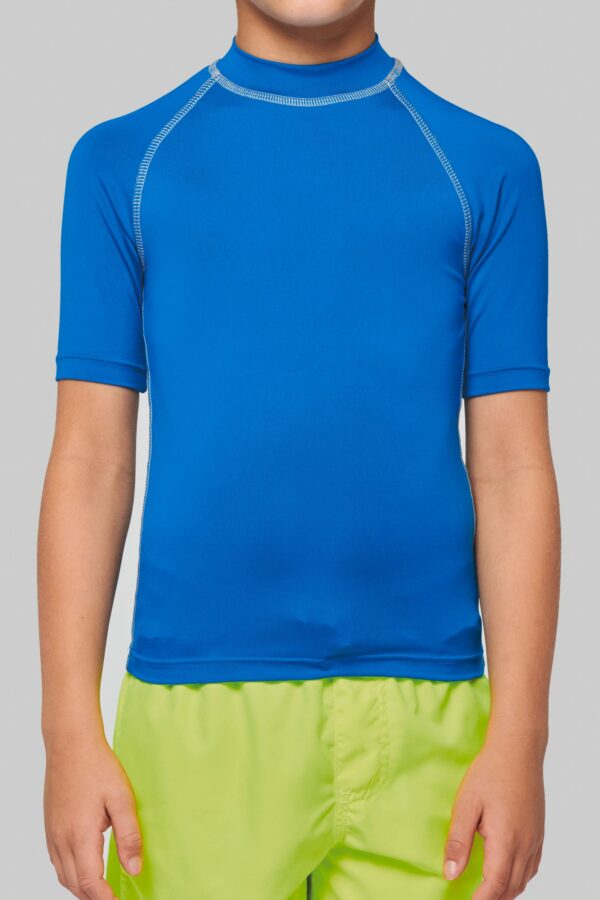 t shirt technique a manches courtes avec protection anti uv enfant