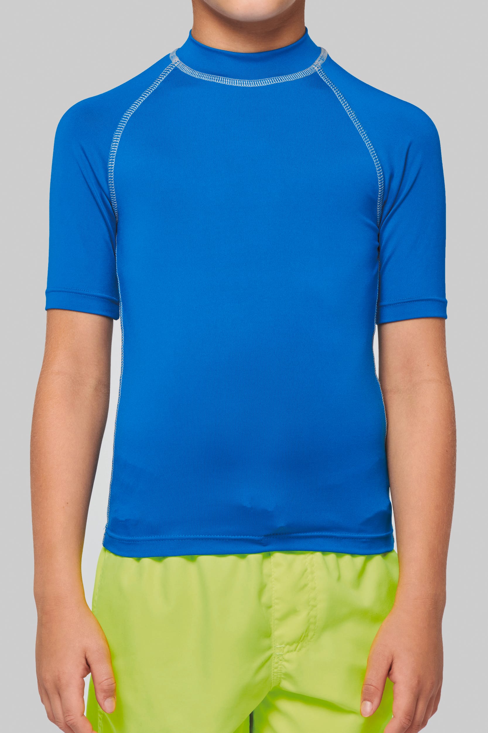 t shirt technique a manches courtes avec protection anti uv enfant